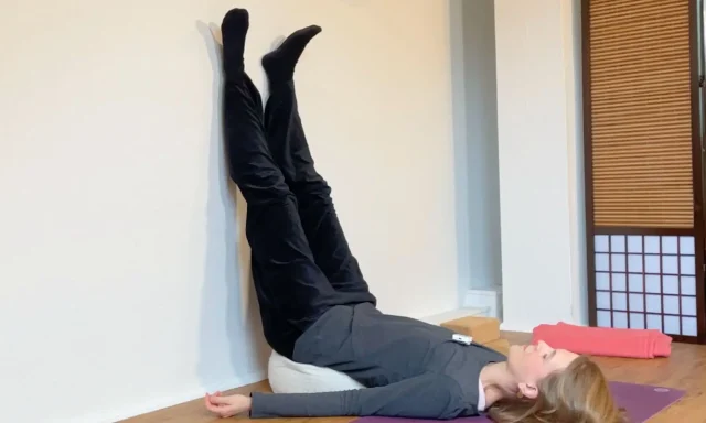 Mit einem Kissen unterm Becken entlastet du deinen Beckenboden – ideal bei Organsenkung!